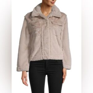 ELIE TAHARI
Faux Fur Trucker Jacket